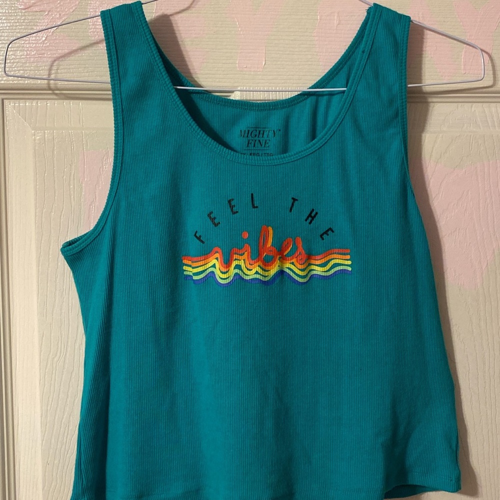 Cropped tank top.